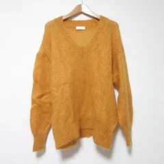 美品 BEAUTY&YOUTH ビューティ&ユース ユナイテッドアローズ 長袖 モヘアVネックニット オレンジ レディース 古着 中古 USED