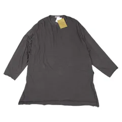 ヨウジヤマモト プールオムYohji Yamamoto POUR HOMME コットンロングカットソー チャコール3のサムネイル