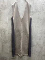 un dix cors アンディコール Vネックジャンスカ ワンピース sizeF/ベージュｘグレー  ◇■レディース