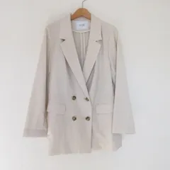 良品 SLOBE IENA スローブイエナ ダブルブレスト テーラードジャケット ベージュ レディース 古着 中古 USED