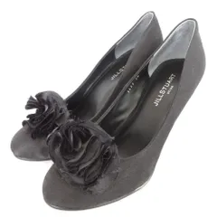 未使用 JILL STUART ジルスチュアート フラワーコサージュ 2WAY ハイヒール パンプス 24cm ブラック  レディース 古着 中古 USED