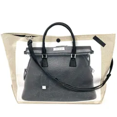 マルタンマルジェラ MARTIN MARGIELA トロンプルイユ 5AC 2Way トートバッグ 麻 SB3WC0001 ベージュ【中古】