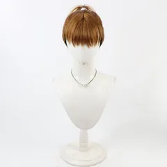 【お取寄せ商品！納期ご相談下さい！】コスプレ耐熱ウィッグ ライトブラウン 結い上げ ポニーテール キャラクターウィッグ ★忍たま乱太郎/不破雷蔵 鉢屋三郎 等