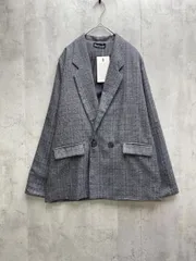 新品 DAYCLOSET デイクローゼット グレンチェック ダブル テーラード ジャケット sizeM/グレー ■◇メンズ