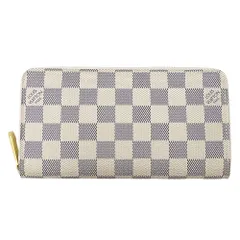 ルイ・ヴィトン LOUIS VUITTON 財布 ダミエ アズール レディース ブランド 長財布 ジッピー ウォレット N60019 ラウンドファスナー ホワイト グレー おしゃれ 【中古】