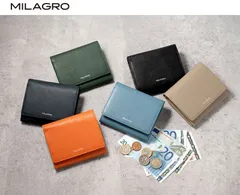 MILAGRO ミラグロ シュリンクレザー・ギャルソン2つ折り財布 大容量 多機能財布 コインケース メンズ 財布 カード たくさん入る財布 革 皮 シュリンクレザー 一粒万倍日 父の日 プレゼント ギフト sl-sh-1337