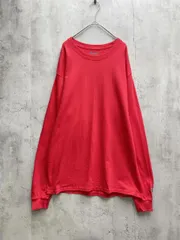 Champion チャンピオン 無地 長袖 Tシャツ sizeL/赤 ■◇メンズ