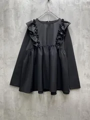 Fit more フィットモア ショルダーパールフリルペプラムトップス sizeF/黒 ■◇レディース