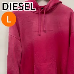 DIESEL ディーゼル トップス 長袖 パーカー ピンク メンズ Lサイズ 【CT2570】