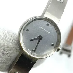 動作未確認　UNTITLED　アンタイトル　腕時計 クォーツ　ロングベルト　シルバー文字盤のサムネイル