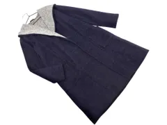 INGNI イング フード付き ジャケット ロング コート sizeM/紺ｘグレー ◇■ レディース