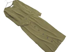 AZUL BY MOUSSY アズールバイマウジー Vネック ニット ワンピース sizeS/カーキ ◇■ レディース