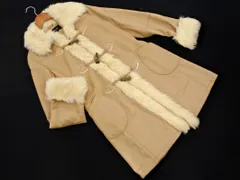 COMME CA ISM コムサイズム フェイクファー ムートン調 コート sizeM/ベージュ ◇■ レディース