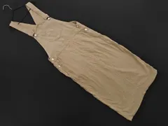 chocol raffine robe ショコラフィネローブ リネン混 スリット ジャンパー スカート ワンピース sizeF/ベージュ ■■ レディース