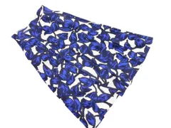 BANANA REPUBLIC バナナリパブリック 総柄 フレア スカート size2/白ｘ青x黒 ■◇ レディース