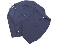URBAN RESEARCH DOORS アーバンリサーチドアーズ バンドカラー シャツ sizeL/紺 ■◇ メンズ