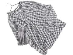 SM2 サマンサモスモス チェック プルオーバー シャツ sizeM/白ｘ黒 ■◇ レディース