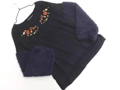 新品 Cutie Blonde キューティーブロンド 袖 切替 刺繍 ニット セーター sizeM/紺 ◇■ レディース
