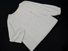 SM2 サマンサモスモス MOOMIN ムーミン 綿麻 ストライプ ブラウス シャツ sizeF/白ｘ水色 ■◇ レディース