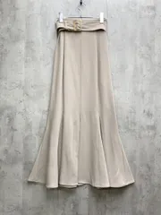 美品 COCO DEAL ココディール 72217243 ワイドベルト付き配色ステッチ マーメイド スカート size2/ベージュ ■◇レディース