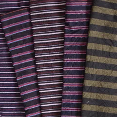 古布 木綿 縞柄 はぎれ 5枚セット｜刺し子・ボロ・補修・リメイク用｜和柄 ジャパンヴィンテージ B14