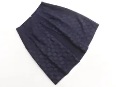 BALLSEY ボールジー トゥモローランド 総柄 タック Aライン 台形 スカート size38/紺 ■◇ レディースのサムネイル