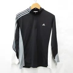 アディダス adidas テーラーメイドゴルフ TaylorMadeGolf ゴルフ スポーツウエア シャツ 長袖 ハーフジップ ハイネック 黒 グレー 白 ブラック ホワイト 0/XG