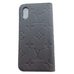 ルイヴィトン LOUIS VUITTON モノグラムアンプラント 折りたたみスマホケース IPHONE X/Xs専用 8C4189 手帳型 レザー 黒 ブラック /GV ■GY18