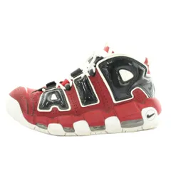 ナイキ NIKE エア モア アップテンポ ’96 AIR MORE UPTEMPO ’96 スニーカー エナメル レザー ハイカット US9.5 27.5㎝ 赤 レッド 黒 ブラック 921948-600 /XZ ■GY18
