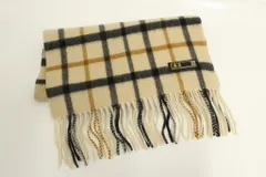 DAKS LONDON カシミヤ100％ 日本製 マフラー ベージュ系 チェック柄 2-P109/1/NP