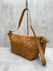 robita ロビタ メッシュレザー ショルダー バッグ キャメル  ■■◎レディース