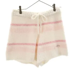gelato pique ジェラートピケ ボーダー柄 ルームウェアショートパンツ F ピンク系 ふわもこ レディース 古着