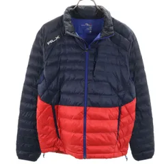 RLX RALPH LAUREN アールエルエックス ラルフローレン ゴルフ パッカブル 中綿ジャケット S ネイビー メンズ 古着