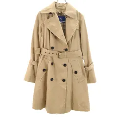 BURBERRY LONDON BLUE LABEL バーバリー ロンドン ブルーレーベル トレンチコート 40 ベージュ 三陽商会 ライナー付き レディース 古着
