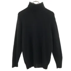 UNIQLO ユニクロ カシミヤ100％ 長袖 タートルネック セーター L ブラック ニット メンズ 古着