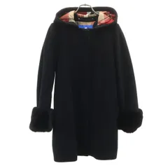 BLUE LABEL CRESTBRIDGE ブルーレーベルクレストブリッジ ウールコート 38 ブラック レディース 古着