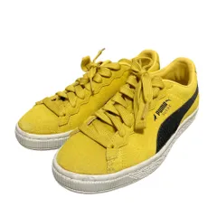 美品 PUMA プーマ ステイプル コラボ SUEDE STAPLE スウェード ローカット スニーカー 391567-01 22cm イエロー  レディース 古着 中古 USED