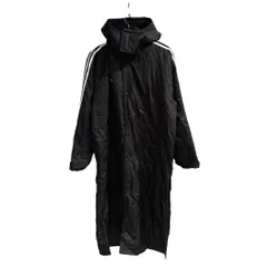 アディダス adidas ベンチコート ロング 裏起毛 0 黒 ブラック ■WGA