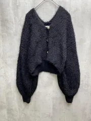 PAGEBOY ページボーイ PB360156CF ラメ シャギーニット カーディガン sizeF/黒 ◆■レディース