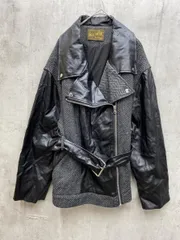 LA BELLE ETUDE BELLE VINTAGE ラベルエチュード ベルヴィンテージ 異素材 ライダース ジャケット sizeFree/黒 ◆■◎レディース