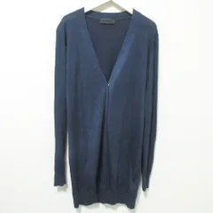 良品 DIESEL BLACK GOLD ディーゼルブラックゴールド ニット ロングカーディガン XS ネイビー レディース 古着 中古 USED