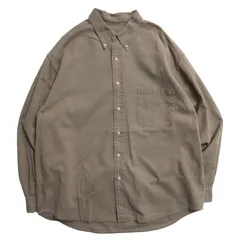 Eddie Bauer ボタンダウンシャツ 無地 ベージュ XL 00s