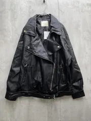 新品 AMAIL アマイル フェイクレザー ライダース ジャケット sizeF/黒 ◆■◎レディース
