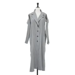 【美品】ISSEY MIYAKE イッセイミヤケ コート グレー サイズ:2(M) | WHITE LABEL プリーツ ロング コート / チェスターコート | テーラードカラー | 日本製 | アウター ジャケット 上着【レディース】【中古】のサムネイル