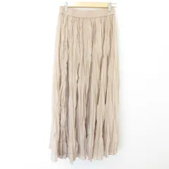 美品 23AW LOULOU WILLOUGHBY ルルウィルビー オーガンジーツイストプリーツスカート 2 ピンク レディース 古着 中古 USED