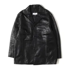 Calvin Klein カルバンクライン コート ブラック 黒 サイズ:L | シープスキンレザー コート | アウター ジャケット ブルゾン 上着【メンズ】【中古】のサムネイル