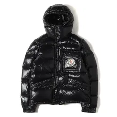 【美品】MONCLER モンクレール ジャケット ブラック 黒 サイズ:1 | 00s フード付き シャイニーナイロン ダウンジャケット (K2) | アウター ブルゾン 上着【メンズ】【中古】
