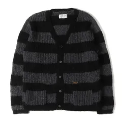 【美品】NEIGHBORHOOD ネイバーフッド カーディガン ブラック グレー サイズ:XL | ボーダー モヘヤニット カーディガン (DIP / MW-CARDIGAN. LS) | トップス セーター 羽織り【メンズ】【中古】のサムネイル