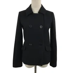 プロポーション ボディドレッシング PROPORTION BODY DRESSING コート Pコート ショート丈 無地 ウール 長袖 2 黒 ブラックのサムネイル