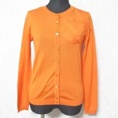 美品 RED VALENTINO レッドヴァレンティノ ウール リボンニットカーディガン XS オレンジ レディース 古着 中古 USED